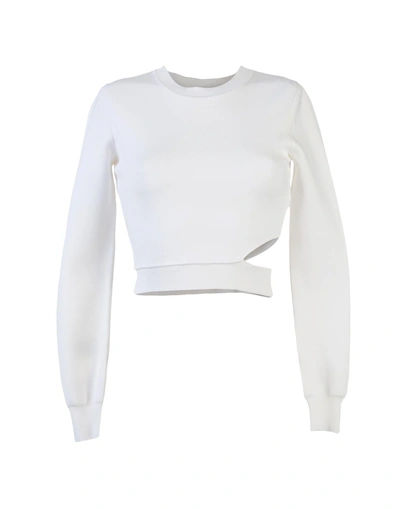 Shop Mugler Woman Sweater White Size L Viscose, Polyamide, Elastane