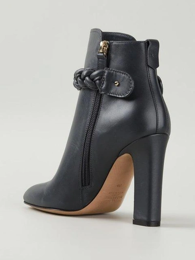 Shop Valentino Braid Detail Ankle Boots