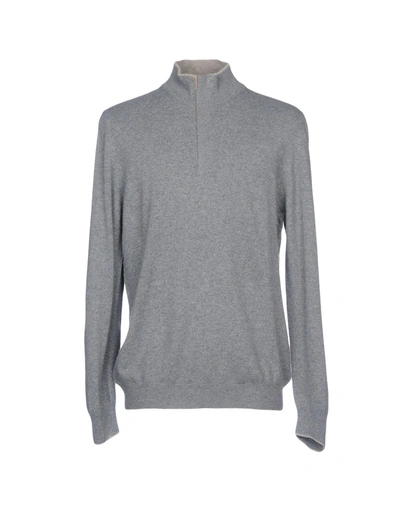 Gran Sasso Sweater With Zip In Light Grey