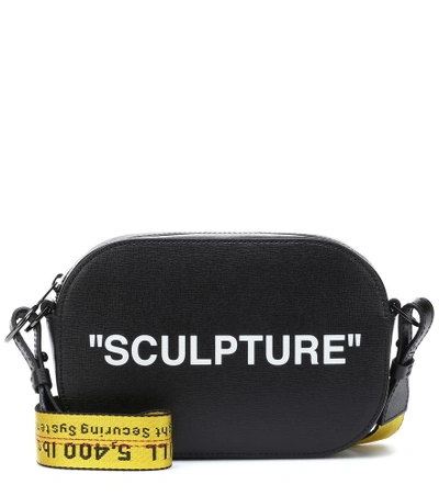 Shop Off-white Sculpture Leather Shoulder Bag In Black