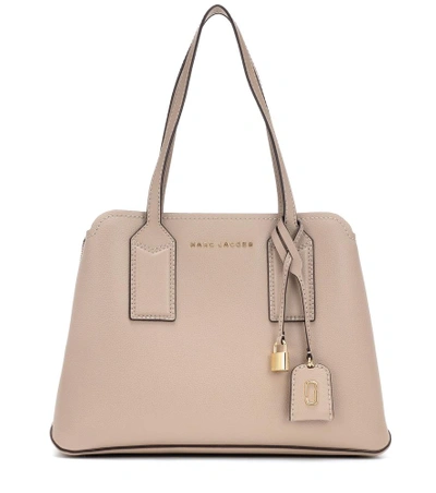 Shop Marc Jacobs The Editor Leather Tote In Beige