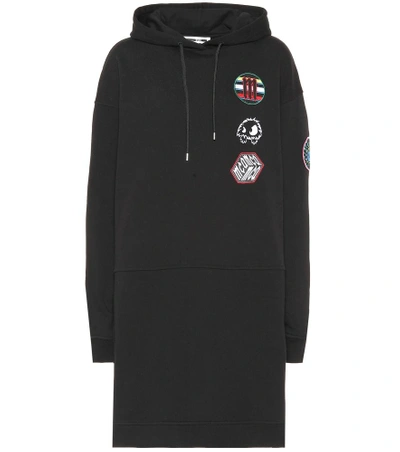 Shop Mcq By Alexander Mcqueen Cotton Hoodie Dress In Black