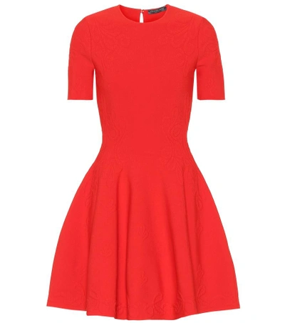 Shop Alexander Mcqueen Fit And Flare Minidress In Red