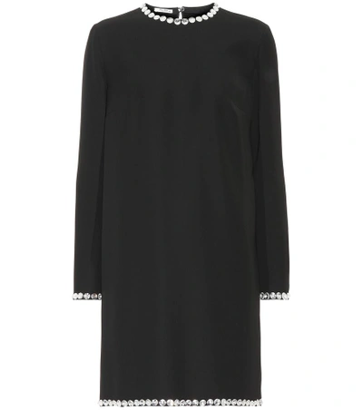 Shop Miu Miu Long-sleeved Dress In Black