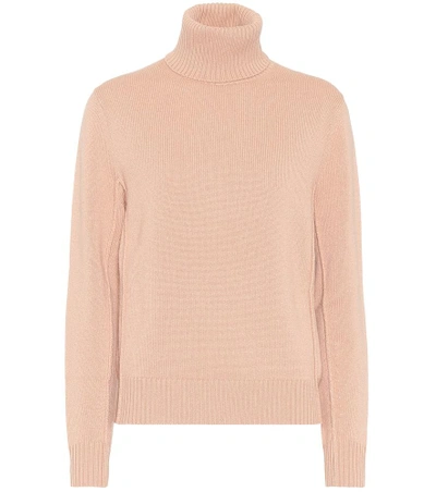 Shop Chloé Cashmere Turtleneck Sweater In Pink