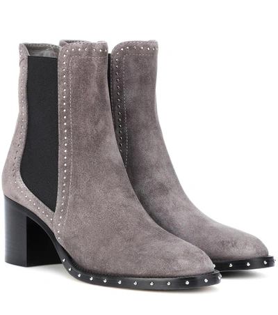 Shop Jimmy Choo Merril 65 Suede Ankle Boots In Grey