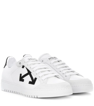 Shop Off-white Arrow 2.0 Leather Sneakers In White