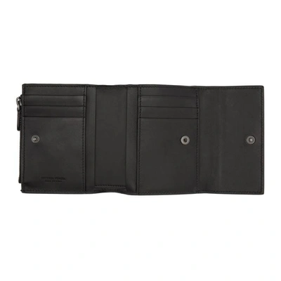Shop Bottega Veneta Black Small Intrecciato Trifold Wallet In 1000 Black