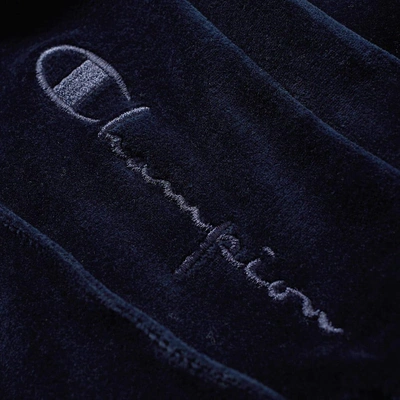 Shop Champion Reverse Weave Velour Track Pant In Blue