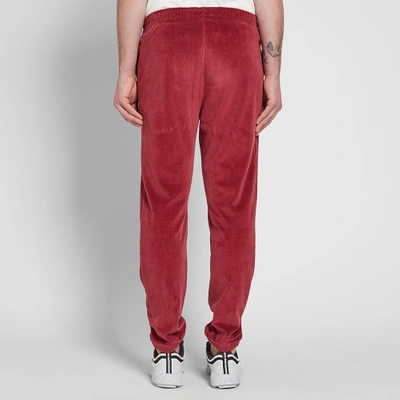 Shop Champion Reverse Weave Velour Track Pant In Burgundy