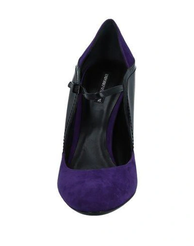 Shop Emporio Armani Pumps In Purple