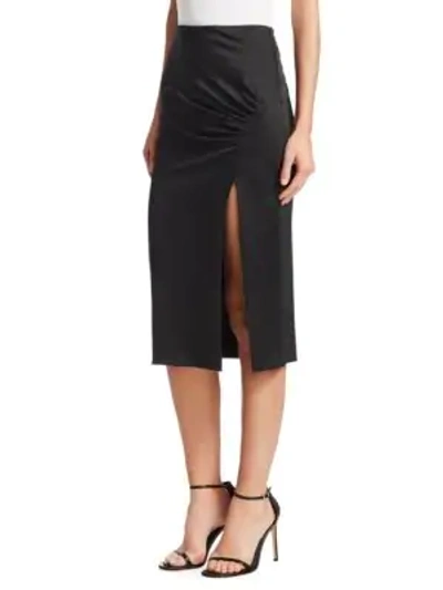 Shop Cushnie Et Ochs Jersey Slit Pencil Skirt In Black