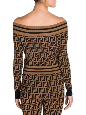 fendi off the shoulder sweater