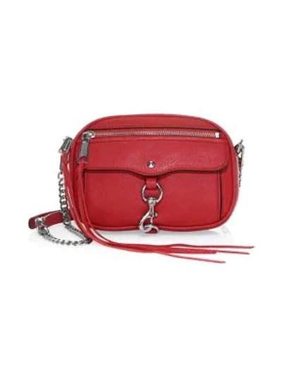 Shop Rebecca Minkoff Women's Blythe Leather Camera Bag In Scarlet
