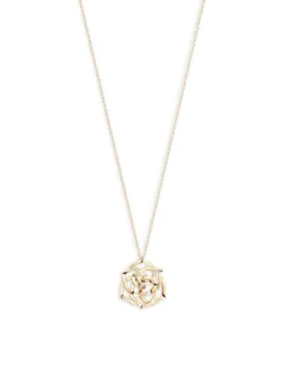 Shop Piaget Rose Diamond &18k Rose Gold Ajourée Pendant Necklace