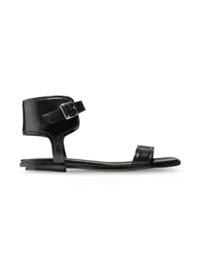 Shop Cole Haan Barra Ankle Wrap Leather Sandals In Black