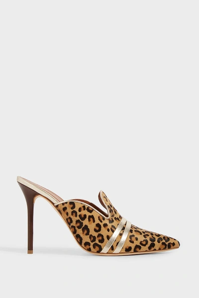 Shop Malone Souliers Hayley Leopard-print Calf Hair Mules In Brown