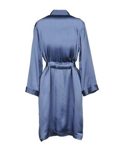 Shop Vivis Robes In Slate Blue