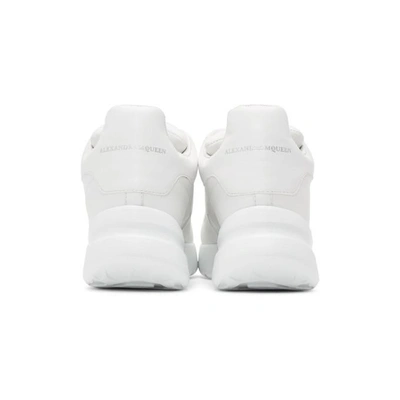 Shop Alexander Mcqueen White Oversized Runner Sneakers In 9011 Optwht