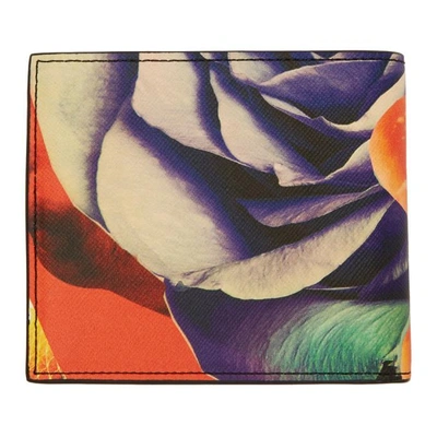Shop Paul Smith Multicolor Collage Rose Print Bifold Wallet In Pr Printed
