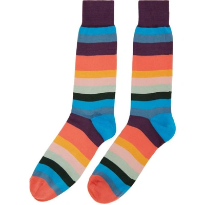 Shop Paul Smith Multicolor Artist Stripe Socks In 96 Multicol