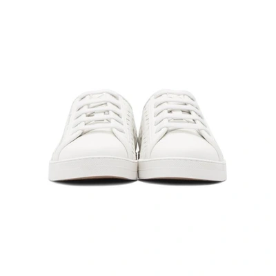 Shop Bottega Veneta White Intrecciato Runner Sneakers In 9000 White