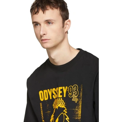 Shop Mcq By Alexander Mcqueen Mcq Alexander Mcqueen Black And Yellow Rave Monster T-shirt In 1047-black