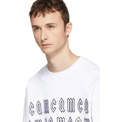 Shop Mcq By Alexander Mcqueen Mcq Alexander Mcqueen White Gothic Repeat Logo Clean Sweatshirt In 9000.white