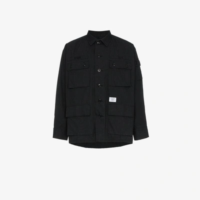 Shop Wtaps Copo Jungle Shirt Jacket In Black