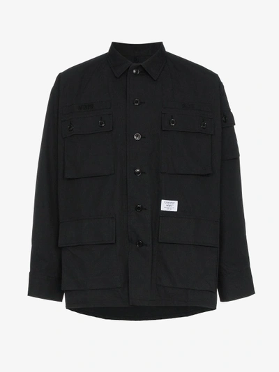 Shop Wtaps Copo Jungle Shirt Jacket In Black