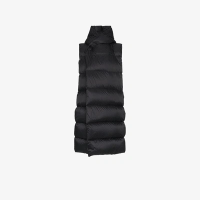 Shop Rick Owens Padded Sleeveless Coat In Black