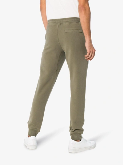 Shop Stone Island Logo Patch Pocket Sweatpants In Green