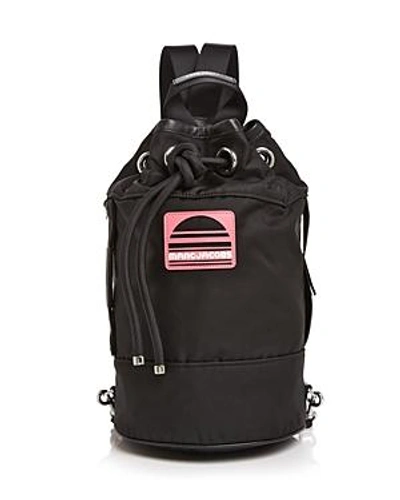Shop Marc Jacobs Sport Sling Nylon Backpack In Black/silver