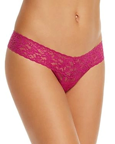 Shop Hanky Panky Petite Low-rise Thong In Bright Amethyst