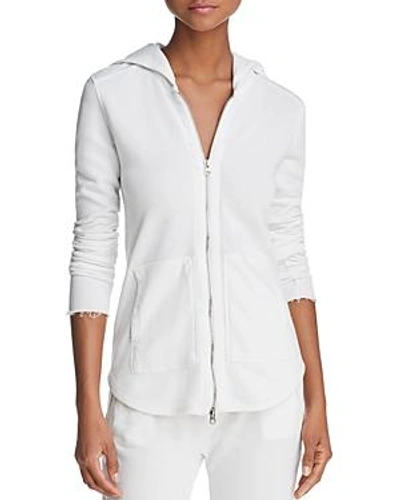 Shop Atm Anthony Thomas Melillo Zip-front Hoodie In White