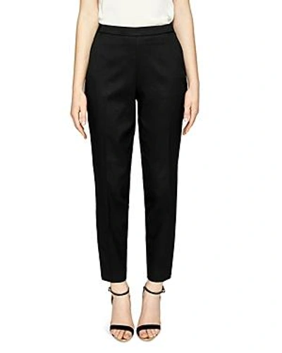Shop Ted Baker Miraat Textured Tailored Pants In Black