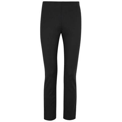 Shop Filippa K Mila Cropped Cotton-blend Trousers In Black