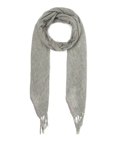 Shop Lily And Lionel Baseball Stitch Scarf In Grey