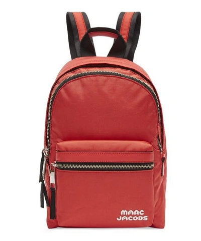 Shop Marc Jacobs Medium Mj Logo Backpack In Red