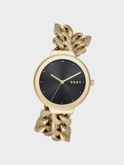 Shop Donna Karan Astoria 38mm Gold-tone Stainless Steel Watch With Bracelet Strap