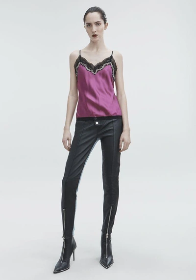 Shop Alexander Wang Satin Cami In Fuchsia