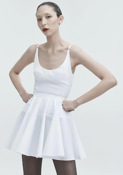 Shop Alexander Wang Poplin Mini Dress In White