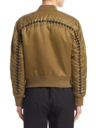 Shop 3.1 Phillip Lim / フィリップ リム Lace-up Bomber Jacket In Black