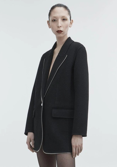 Shop Alexander Wang Wool Coat In Black