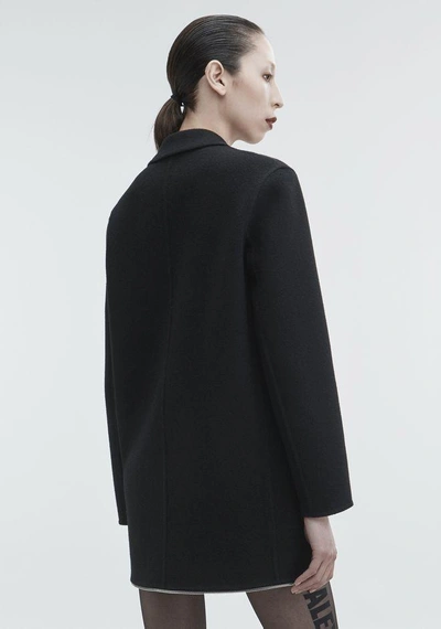 Shop Alexander Wang Wool Coat In Black