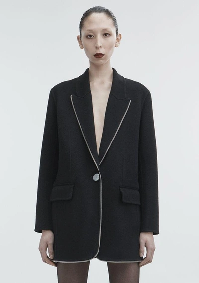 Shop Alexander Wang Wool Coat In Black