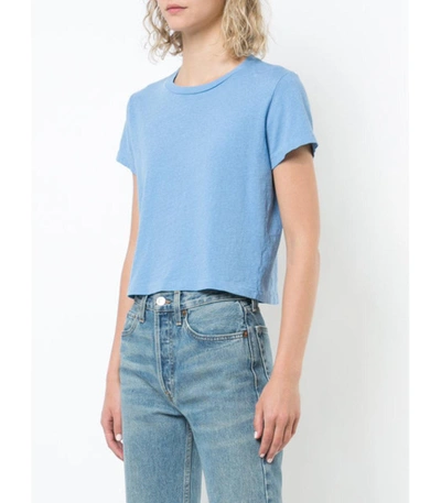 Shop Re/done Blue Boxy T-shirt