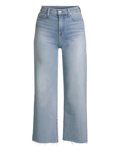 Shop 7 For All Mankind Alexa Cropped Wide Leg Jeans In Flora