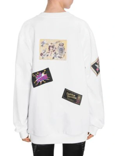Shop Dolce & Gabbana Logo Patch Sweatshirt In White