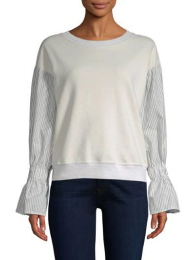 Shop Stateside Contrast Sleeve Sweatshirt In Cream